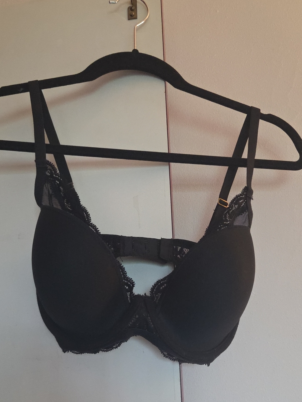 Black Lace Trim Push-Up Bra - Women Intimates